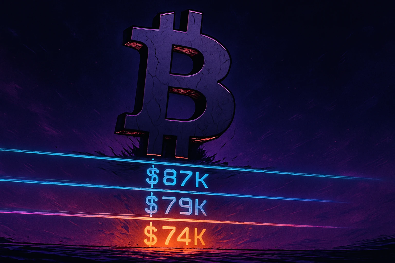 CryptoQuant: Биткойн должен удержаться на «бычьей и медвежьей бифуркации» в $87 000, а $74 000 — это последняя линия защиты от краха